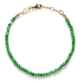 Anni Lu Tan Line Armbånd, Green Jade 